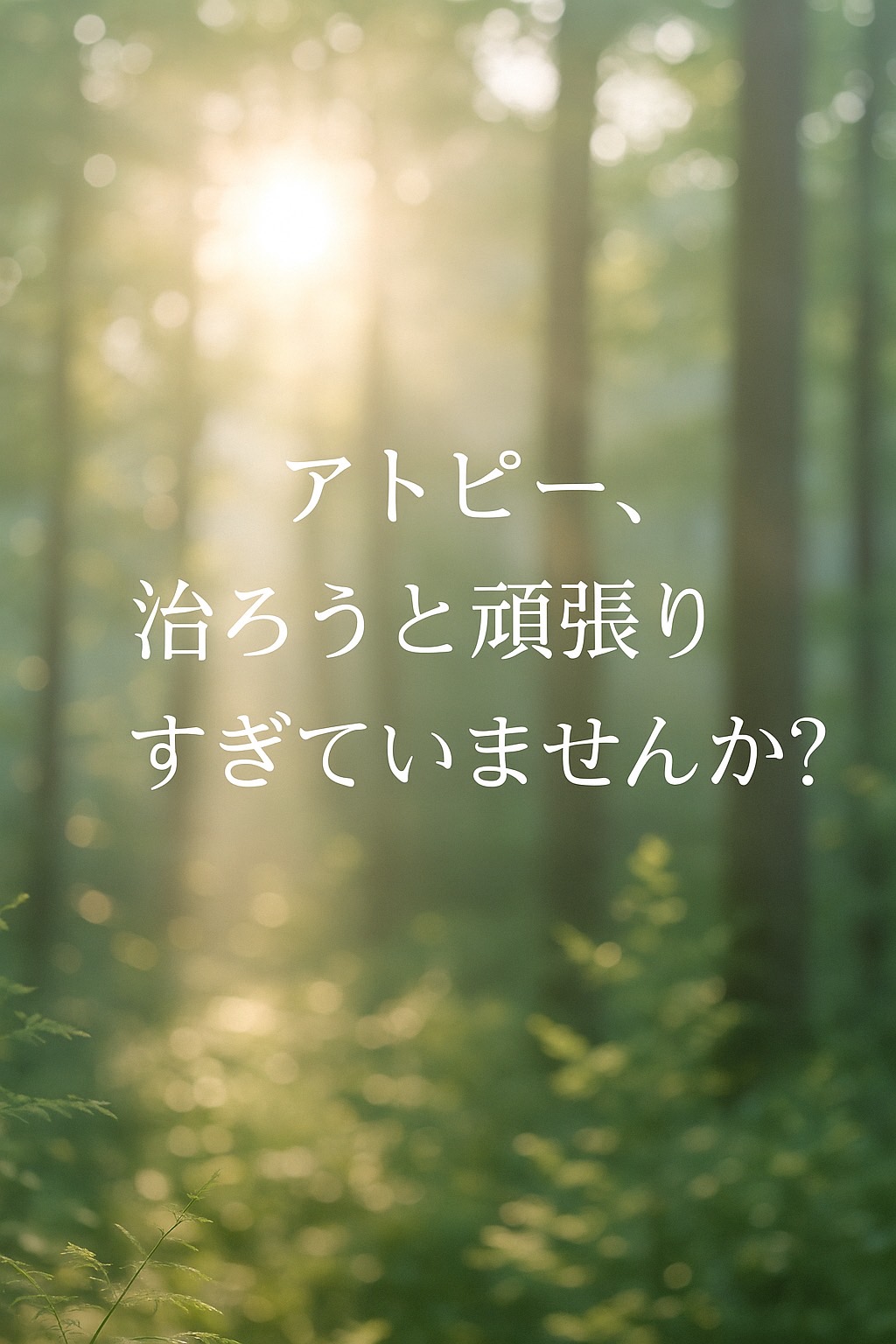🌿 アトピーと向き合うあなたへ